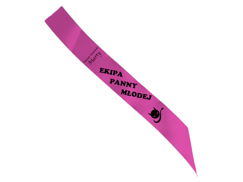 Szarfa personalizowana z imieniem na Wieczór Panieński - 140 cm - 1 szt.