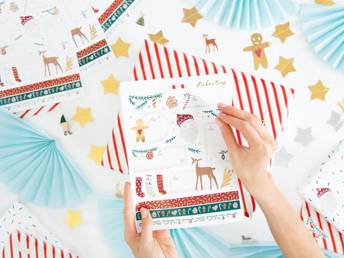 Naklejki świąteczne Święty Mikołaj - 31 szt.