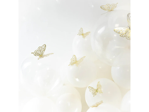 Naklejki motylki ażurowe złote - 12 szt.