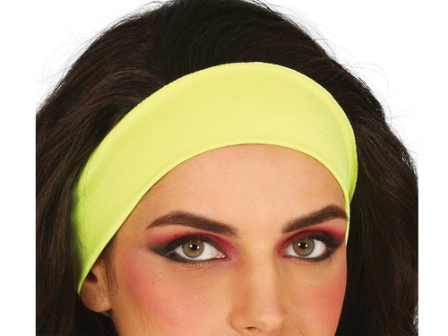 Opaska na głowę neonowa żółta - 1 szt.