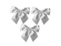 Kokardy srebrne - 12 x 10 cm - 3 szt.