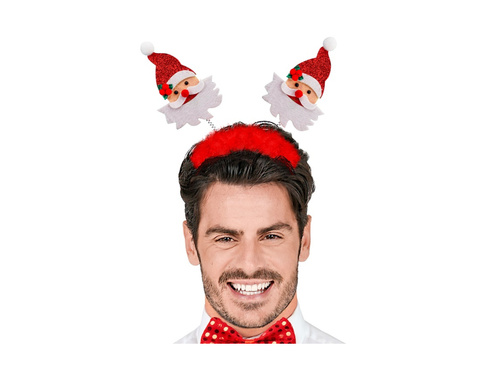 Opaska na głowę Mikołaje z futerkiem