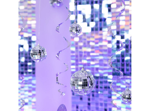 Kula dyskotekowa srebrna - 3 cm - 12 szt.