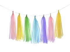 Girlanda z frędzlami pastelowymi - 150 cm - 1 szt.