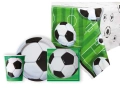 Zestaw obrus + kubeczki + talerzyki + serwetki papierowe Piłka nożna - 33 szt.