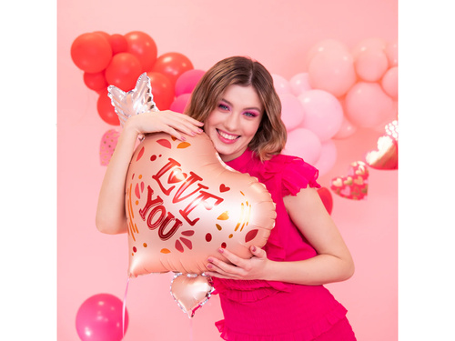 Balon foliowy Serce ze strzałą - 69x54 cm - 1 szt.