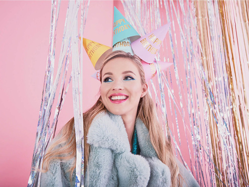 Czapeczki urodzinowe Happy Birthday - 6 szt.