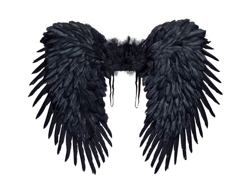 Skrzydła anioła czarne - 80 x 65 cm - 1 szt.