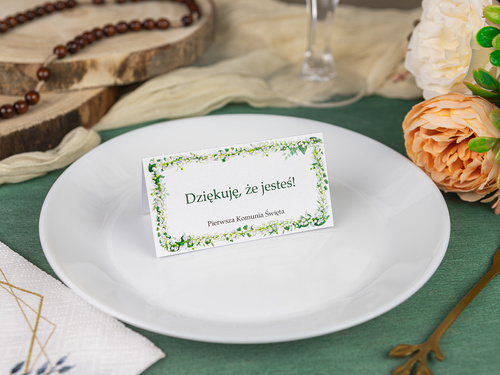 Winietki personalizowane składane na I Komunię Świętą - 15 szt.