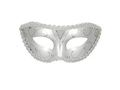 Maska karnawałowa srebrna - 1 szt.