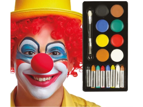 Zestaw farbek i kredek do malowania twarzy - 8 kolorów