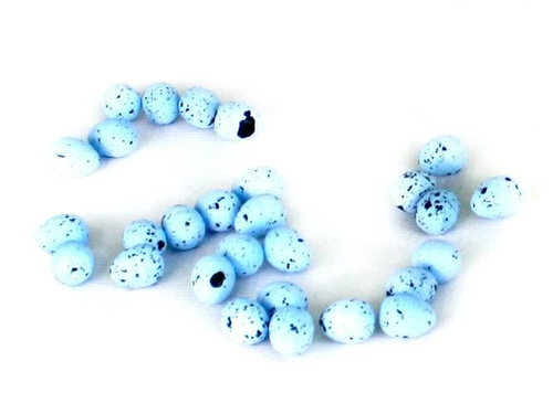 Jajka styropianowe przepiórcze nakrapiane niebieskie - 2 cm - 100 szt.