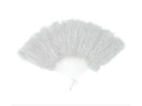 Wachlarz z piór biały - 1 szt.