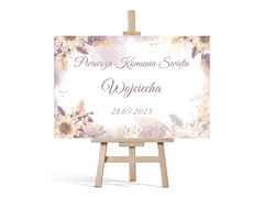 Plakat komunijny personalizowany - I Komunia Święta - 60x40 cm