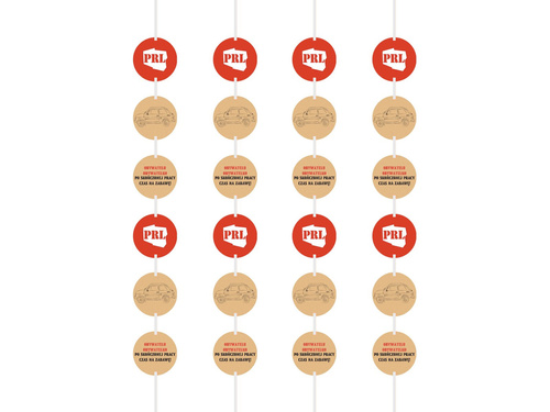 Dekoracja wisząca urodzinowa PRL