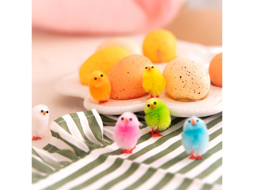 Kurczaki wielkanocne kolorowe - 3,5 cm - 6 szt.