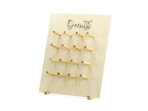 Dekoracja drewniana Ściana na donuty - 45 x 55 cm