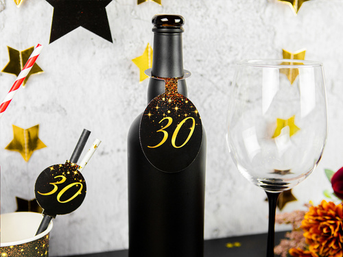 Zawieszki na wódkę Sparkling na trzydzieste urodziny - 8 szt.