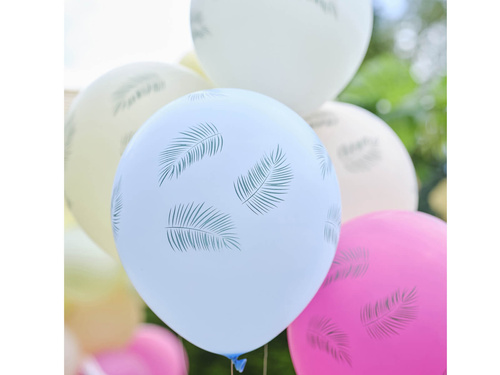 Balony lateksowe Tropikalne liście - 30 cm - 5 szt.