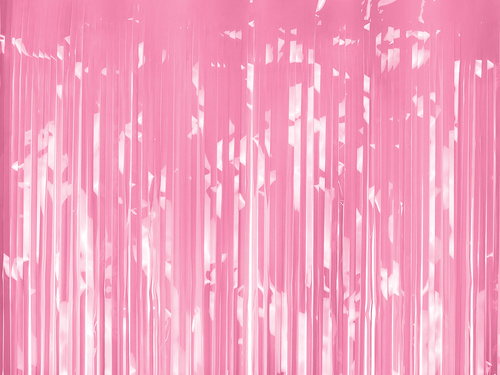 Kurtyna - zasłona na drzwi jasna różowa - 200 cm x 100 cm