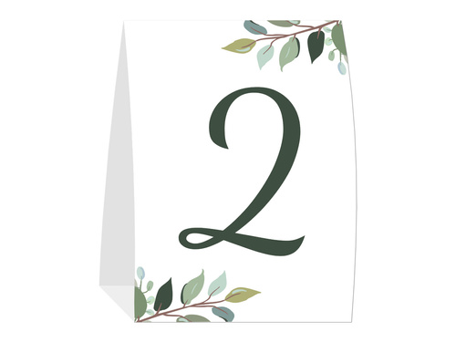 Stojak papierowy z numerem na stół weselny - 1 szt.