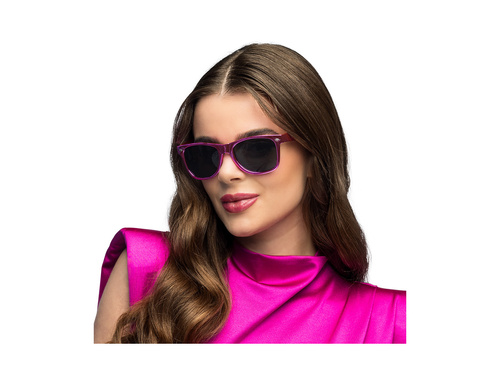 Okulary imprezowe metaliczne różowe