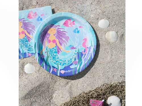 Talerzyki papierowe Syrenka - 23 cm - 8 szt.