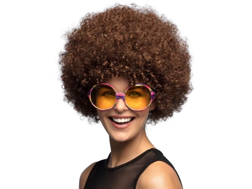 Peruka afro brązowa - 1 szt.