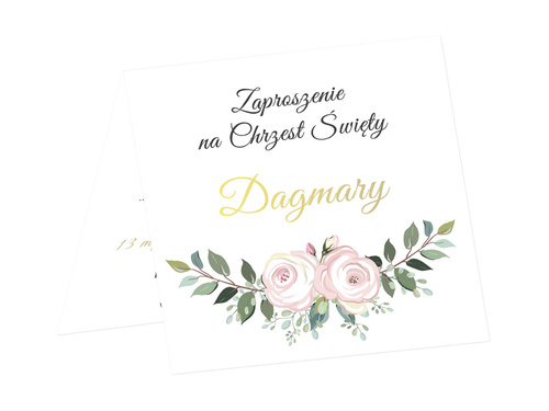 Zaproszenia personalizowane na chrzest - 6 szt.