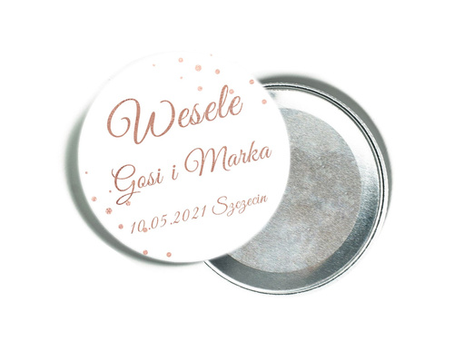 Personalizowane podziękowanie z magnesem na Wesele - 12 szt.