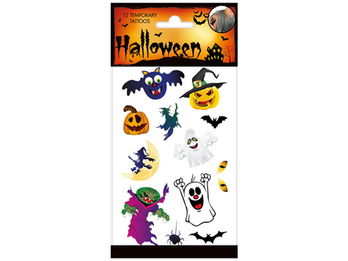 Tatuaże zmywalne na Halloween - 12 szt.