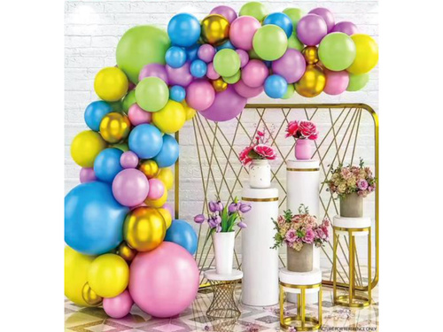 Zestaw balonów do girlandy wielokolorowy - 79 szt.