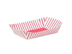 Pudełka na łakocie w biało-czerwone paski - 4 szt.