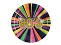 Talerzyki papierowe 80's lata 80-te - 22,5 cm - 10 szt.