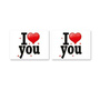 Naklejki na buty I love you - 2 szt.