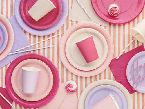 Kubeczki papierowe beżowe - 250 ml - 6 szt.