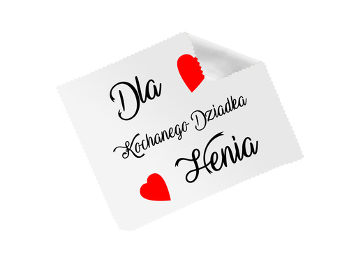 Ściereczka do okularów z imieniem na dzień dziadka - 1 szt.