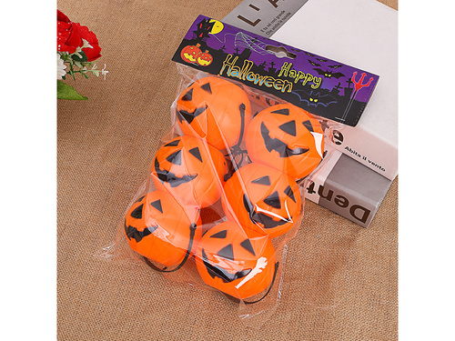 Wiaderko Dynia na Halloween - 7 cm - 6 szt.