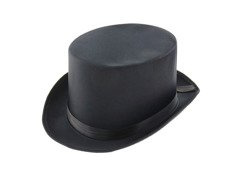 Kapelusz Cylinder czarny aksamitny - 1 szt.