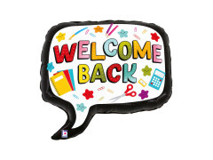 Balon foliowy Welcome Back - 28" - 1 szt.