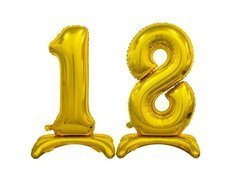 Zestaw balonów foliowych 18 złota - 74 cm