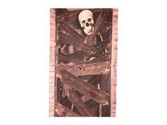 Dekoracja na drzwi Szkielet na Halloween - 200 x 80 cm - 1 szt.