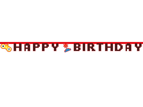 Baner Happy Birthday Gaming Party - 1 szt.