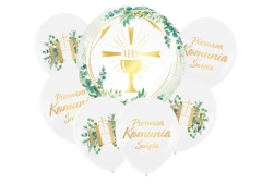 Zestaw balonów na Pierwszą Komunię Świętą - 7 szt.