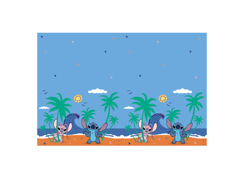 Obrus urodzinowy Stitch & Angel - 120 x 180 cm - 1 szt.