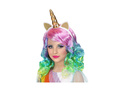 Peruka kolorowa jednorożec z opaską