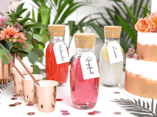 Kubeczki papierowe różowo-złote - 220 ml - 6 szt.