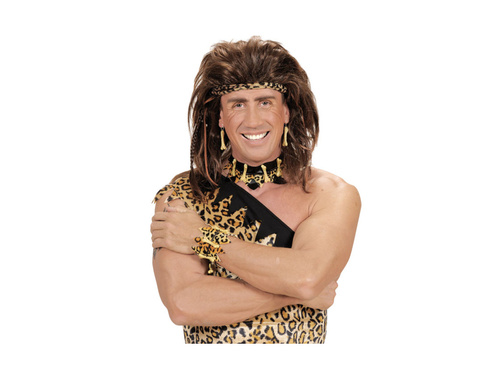 Bransoletka z kośćmi i futerkiem w panterkę