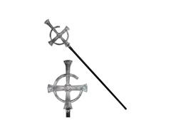 Składana czarna laska obrzędowa - 145 cm