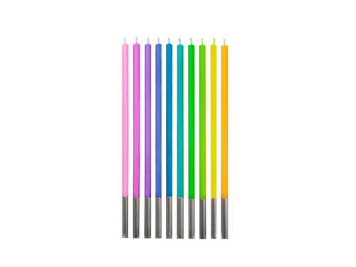 Świeczki urodzinowe pastelowe - 14,5 cm - 10 szt.